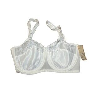 Vintage Mary Jane Underwire White Bra 32D